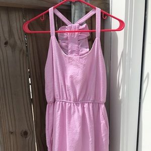 Pink Sundress with Ruffle Back